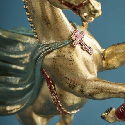 Circus Horse Candle Holder Gold Animal Sculpture