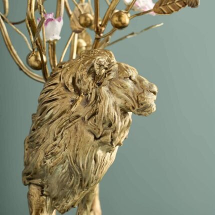 Lion Candle Holder Polyresin Art Sculptures