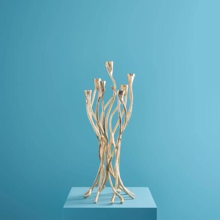 Candlestick Roots Gold Art Sculptures