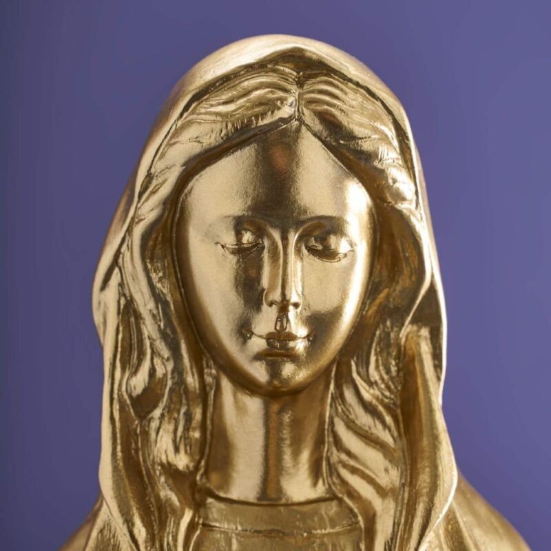 Decorative Figure Virgin Mary Gold Art Sculptures