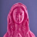 Decorative Figure Virgin Mary Magenta Art Sculptures