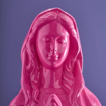 Decorative Figure Virgin Mary Magenta Art Sculptures