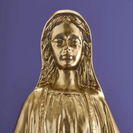Decorative Madonna Figure Virgin Mary Gold Art Sculptures