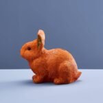 Money Box Bunny Orange Animal Sculpture
