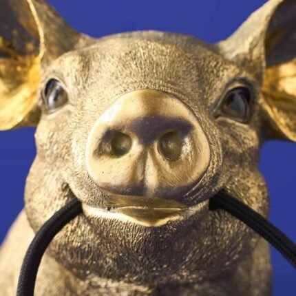 Table Lamp Piggy Pig Gold Animal Lamps