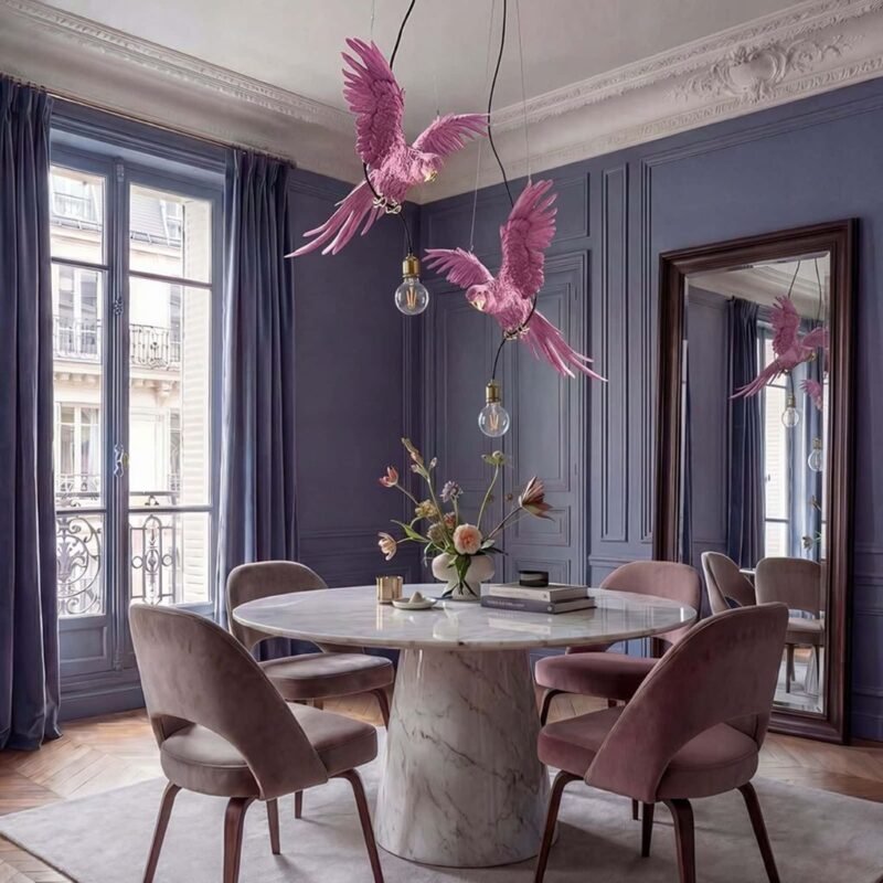 Ceiling Lamp Parrot Percy Pink Bird Lamps