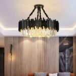 Zen Modern Gold Crystal Chandelier Modern Ceiling Light
