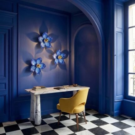 Bloom Flower Wall Light Blue Decorative Wall Lights
