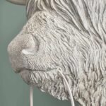 Wall Lamp Wisent Grey Animal Sculpture