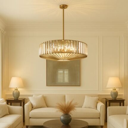Crystal & Champagne Chandelier Pendants