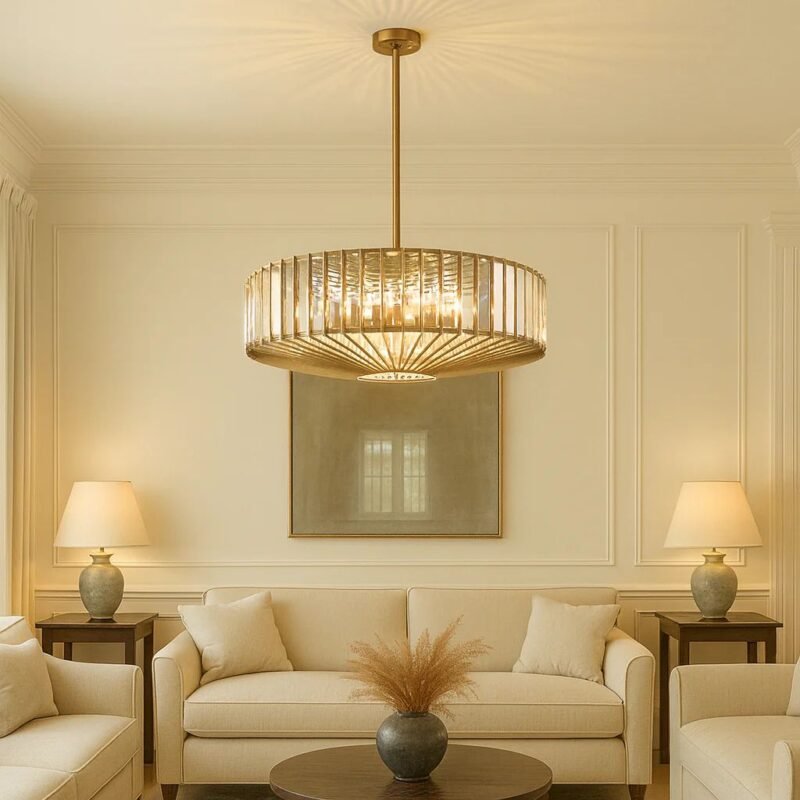 Crystal & Champagne Chandelier Pendants