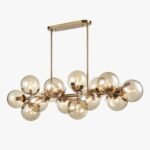 14 Light Linear Crystal Chandeliers for Dining Room