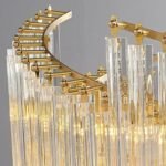 Modern Luxury Spiral Crystal Chandelier | Brass Chandelier for Living Room