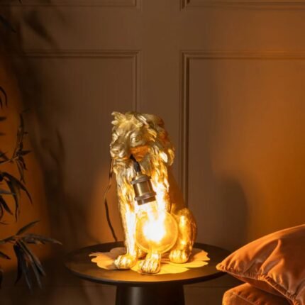 Quirky Gold Lion Animal Lamps