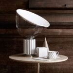 Flos Taccia Silver Glass Sculptural Table Lamp