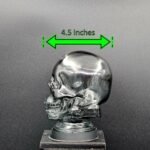 Smoke Gray Glass Skull Art Sculpture Light Cover