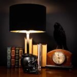 Snake Edison Skull Sculptural Table Lamp