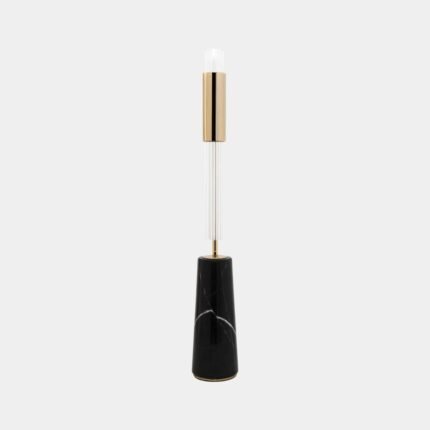 Tiffany Nero Marquina Brass Table Lamp