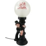 Hobo Drunk Man Leaning Sculptural Table Lamp