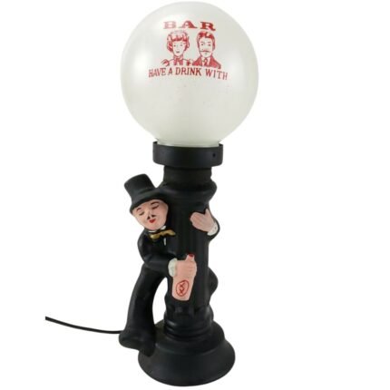 Hobo Drunk Man Leaning Sculptural Table Lamp