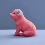 Money Box Pig Piggy Bank Pink Animal Sculpture