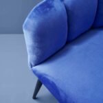 Velvet Chair Marlene Blue Bold Armchair for Living Room