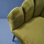 Velvet Chair Marlene Green Bold Armchair for Living Room