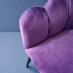 Velvet Chair Marlene Purple Bold Armchair for Living Room