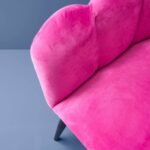 Velvet Chair Marlene Pink Bold Armchair for Living Room