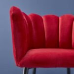 Velvet Chair Marlene Red Bold Armchair for Living Room