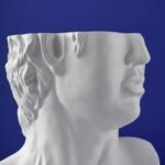 Side Table Male Bust David white Art sculptures