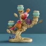 Candleholder with Little Birds Birdies Bird Sculpture