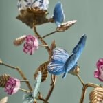 Butterflies Candle Holder Bird Sculpture