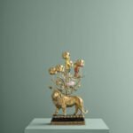 Lion Candle Holder Polyresin Art Sculptures