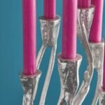 Candlestick Roots Silver Art Sculptures