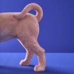 Decorative Figure Dog Charlie with Collar Animal Sculpture