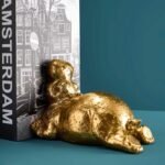 Set of 2 Hippo Bookends Animal Sculpture