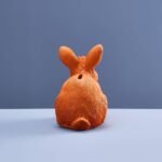 Money Box Bunny Orange Animal Sculpture