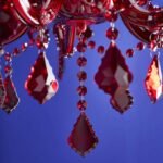 Glass Chandelier Aurora Red Crystal Chandelier