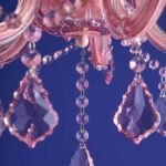 Glass Chandelier Aurora Pink Crystal Chandelier