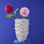 Fish Vase White-Blue Animal Sculpture