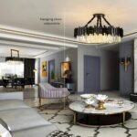 Zen Modern Gold Crystal Chandelier Modern Ceiling Light