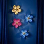 Bloom Flower Wall Light Blue Decorative Wall Lights