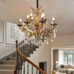 Rosdorf Park Antique Bronze Crystal Chandelier | Brass Chandelier for Dining Room