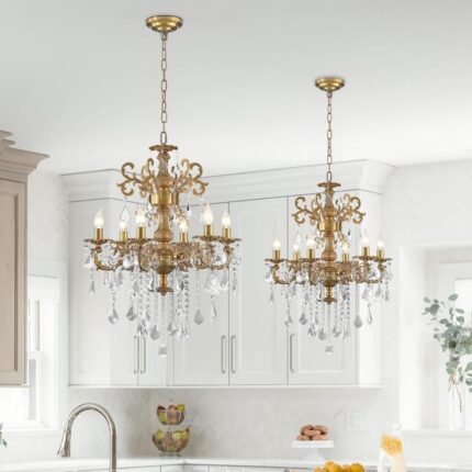 Antique Bronze Crystal Chandeliers | Luxury Chandelier for Dining Room