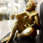 Monkeys Readers Bookends Animal Sculpture