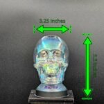 Clear Glass Skull Sculptural Table Lamp Cover
