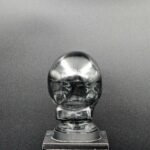 Smoke Gray Glass Skull Art Sculpture Light Cover