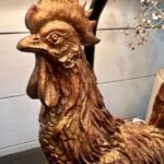 Resin Rooster Sculptural Table Lamp
