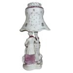 Victorian Porcelain White Pink Sculptural Table Lamp